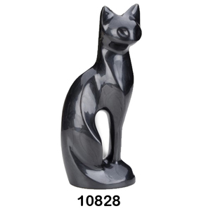 Urne funéraire en laiton pour chat, 9 pouces, finition nacre blanche, pour la conservation des cendres, conçue pour honorer la vie - Product Image 2