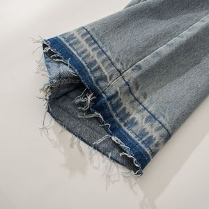 Men High <b>Waist</b> Straight Leg Stonewashed Denim <b>Jeans</b> Casual Midweight Cotton Pants Button Fly Front Style - Product Image 3
