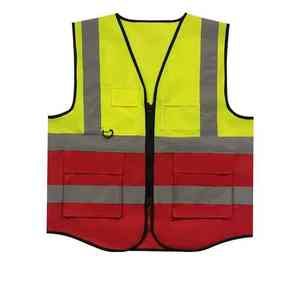 Veste de travail réfléchissante haute visibilité en gros, gilet de sécurité personnalisé en polyester, vêtement de travail utilitaire imperméable, OEM - Product Image 4