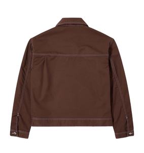 Veste de travail décontractée respirante à col rabattu, personnalisable, en toile de coton épaisse, pour hommes et femmes - Product Image 4