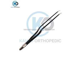 Pince bipolaire courbée non adhésive de type baïonnette pour neurochirurgie, 22 cm avec butée, pince isolée angulaire par KAHLU ORTHOPEDIC - Product Image 1