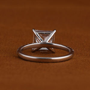 Anillo de Compromiso con Diamante Creado en Laboratorio, Corte Princesa, 3.5 CT, Anillo de Diamante de Oro Real de 14k Personalizado, Proveedor Mayorista - Product Image 3