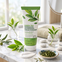 Nettoyant Crème Visage au Thé Vert Marque Privée OEM/ODM – Polyphénols de Thé, Niacinamide, Caféine, Zinc PCA, Acide Hyaluronique