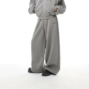 Women's Flared Joggers Mid Waist Breathable Eco-Friendly Polyester/Cotton Full Length Trousers - Product Image 1