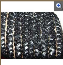 Cordón de Cuero Trenzado Plano de Alta Calidad en Oferta, 5 mm, con Accesorios de Latón Metálico para Manualidades y Pulseras, Disponible a Precio de Mayoreo - Product Image 3