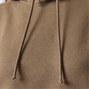 Hoodies courts en coton et polyester pour femmes, couleur marron, grande taille, pull-over, vêtements d'hiver, hoodies courts avec poche kangourou - Product Image 6