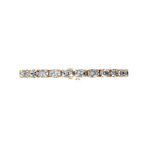 Luxury High Quality Oval Cut Lab Grown Diamond Tennis Bracelet 14K 18K White <b>Rose</b> Yellow <b>Gold</b> Tennis Chain for Wedding Parties - Product Image 6