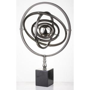 Globe Armillaire Métallique avec Base Noire, Centre de Table de Bureau, Décoration Faite à la Main, Modèle de Globe de Luxe pour la Décoration et les Cadeaux - Product Image 2