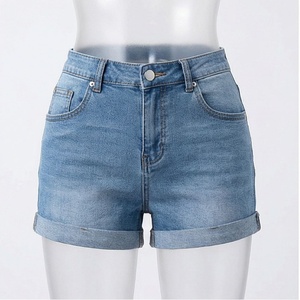 Vintage Female Denim Shorts Wide Waist Cotton Pants Casual Summer Styling Streetwear Customized Color <b>Classy</b> Designs - Product Image 1