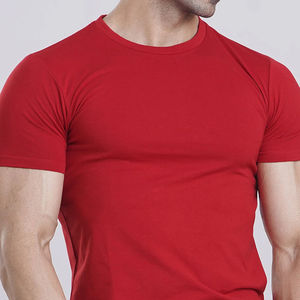 T-shirts de sport pour hommes en polyester 100% à séchage rapide, imprimés sur mesure, tricotés, pour la course à pied et la gym, vente en gros - Product Image 3