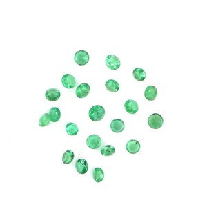 Esmeraldas naturales de Zambia calibradas, redondas de 2.5 mm, piedras preciosas facetadas sueltas para la fabricación de joyas, listas para usar. - Product Image 3