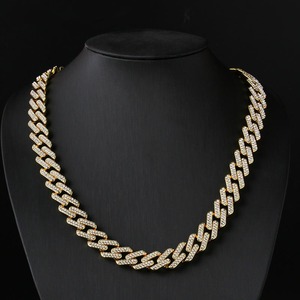 Cadena Cubana de Plata 925 Más Vendida con Brillantes Piedras de Diamante para Hombre, Joyería de Lujo Estilo Hip Hop Disponible para la Venta - Product Image 1