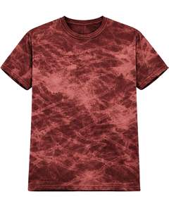 เสื้อยืดสีแดงสนิม ย้อมสีแบบไอซ์ คอกลม แขนสั้น ผ้าฝ้าย สไตล์ลำลอง สตรีทแวร์ วินเทจ ซักแบบพิเศษ รับผลิตตามสั่ง (OEM) ขายส่ง ผู้ผลิตเสื้อยืด - Product Image 1