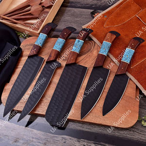 Juego de Cuchillos de Cocina Modernos con Hoja de Acero Inoxidable Forjada a Mano, Acabado Mate, Orientación de Mano Ajustable, MOQ Bajo - Product Image 5