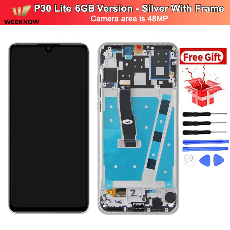 For P30 lite Nova 4e 48MP Silver Frame