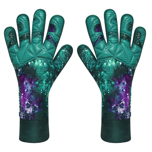 Guantes de portero de nuevo estilo con contacto frontal de látex, impresión por sublimación en el dorso de la mano, corte híbrido con inyección de silicona y correa extraíble. - Product Image 1
