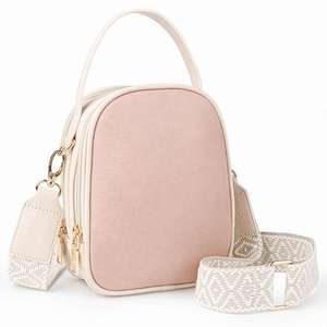 Sac bandoulière en cuir de vachette véritable pour femme avec poignée et sangle réglable, pochette pour téléphone portable avec poches zippées - Product Image 3