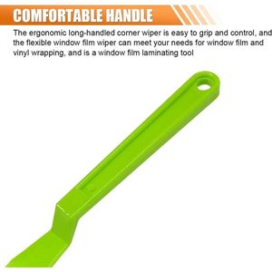 2 espátulas flexibles con mango largo de plástico para juntas y rasqueta de borde plano para vinilos de tintado de ventanas de coche - Product Image 3