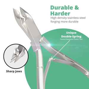 Professional Cuticle Trimmer Nail Cuticle Cutter Stainless Steel Cuticle Nail Nippers with Sharp Precision Blades Double Spring - Product Image 4
