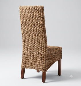 Handmade High Back <b>Rustic</b> Antique Design Rattan <b>Dining</b> Chair Natural Wicker Seat for Hotel Restaurant Cafe <b>Dining</b> Room Furniture - Product Image 2