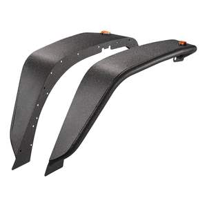 2007-2018 for JK/JKU 2/4 Doors Front Fender <b>Flares</b> Set Off-<b>Road</b> Steel Liner LED Lighting Fine-Textured Black Wheel Model - Product Image 1