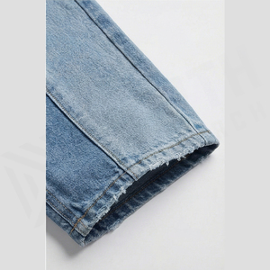Pantalones Cargo Vaqueros Holgados Vintage Personalizados para Hombre CLOVIX SPORTS, Estilo Y2K, Lavado Ácido, Desgastados, Azules, Ecológicos, Cintura Alta - Product Image 4