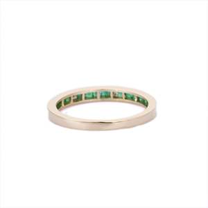 14K Yellow <b>Gold</b> Men's Emerald Constellation Statement <b>Ring</b> Resizable Natural Stone - Product Image 4