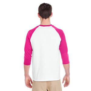 เสื้อผู้ชายสีขาวชมพู แขนยาว 3/4  คอกลม ทรงหลวม สวมใส่สบาย ผ้าฝ้าย 100% สีพื้น ผ้าเจอร์ซีย์ถัก  ยับยาก น้ำหนัก 320 กรัม - Product Image 3