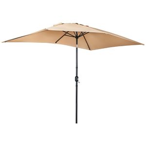 Sombrilla de Patio Cuadrada Inclinable de 10 x 6.5 Pies, Sombrilla de Mercado para Exteriores con Varillas y Poste de Hierro, Tela de Poliéster - Product Image 5