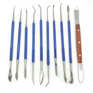 Kit d'instruments professionnels pour la sculpture et la modelage de la cire dentaire, outils à double extrémité en acier inoxydable pour laboratoire et usage clinique - Product Image 3