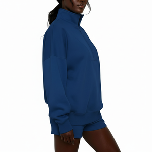 Women's <b>Hoodie</b> and Shorts Tracksuit Set <b>Lightweight</b> fleece Casual Two Piece set Custom Logo <b>hoodie</b> short set - Product Image 2