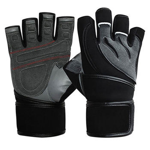 Gants de sport unisexes légers en daim à demi-doigts antidérapants pour la musculation, le soutien du poignet et l'haltérophilie - Product Image 1