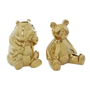 รูปปั้นสัตว์ทองเหลืองชุบทองขัดเงา ของตกแต่งบ้านสไตล์ร่วมสมัย - Product Image 4