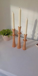 Juego de 3 portavelas de madera, estilo candelabro, para velas de columna - Product Image 5