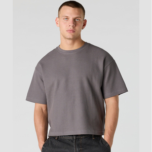 เสื้อยืดคอตตอนออร์แกนิคเนื้อหนัก 300 GSM ทรงบ็อกซี่ ไหล่ตก ไซส์พลัสสำหรับผู้ชาย ปักลายตามสั่ง พิมพ์ลายข้ามไหล่ - Product Image 5