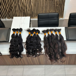 Cabello humano remy de la India, producto en oferta Cabello humano remy indio sin procesar, grado 12A, sin piojos, nueces, virgen, un solo donador, remy - Product Image 1