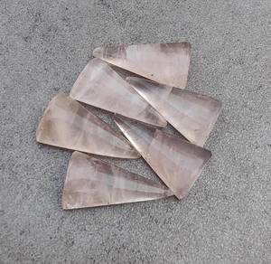 Cabochon en quartz rose naturel, forme triangulaire, calibré, pierre précieuse en vrac pour bijoux - Product Image 5
