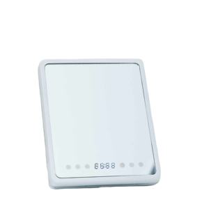 Reloj de ducha altavoz inalámbrico con luz LED y espejo sin niebla con calentador - Product Image 1