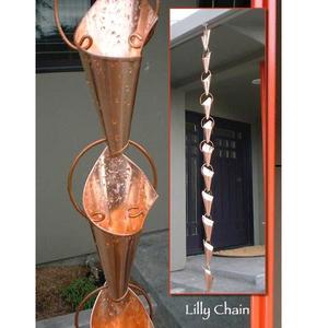 Cadena de Lluvia de Cobre de Alta Calidad para Decoración de Jardín y Hogar, Funcional Fuente de Agua Colgante que Mejora la Estética del Patio, Porche y Paisaje - Product Image 5