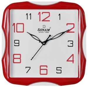 Sonam Modern <b>Square</b> <b>Wall</b> <b>Clock</b> Plastic Silent Quartz Analog <b>Clock</b> for Living Room SLQ 01 SWEEP - Product Image 1