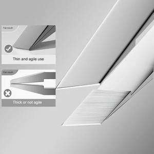 Pinzas Profesionales de Precisión de Acero Inoxidable para Cejas y Vello Facial, Sin Fragancia, Aptas para Hombres y Mujeres, Regalos - Product Image 6