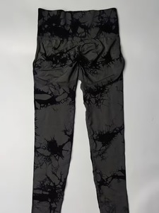 High-Rise Shattered Texture Yoga Pants for Women | Lightweight Seamless Style Gym <b>Tights</b> | Trendy Squat-Proof Gear - Product Image 3