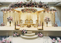 Structure de Mandap de mariage Manavarai d'Inde du Sud - Matériau FRP durable, toutes couleurs, accessoire de décoration de mariage, emballage personnalisé en boîte