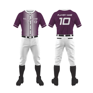 Ventes chaudes - Uniformes de baseball vierges personnalisés avec logo et numéro de votre équipe - Vêtements de sport pour hommes et femmes - Vente en gros - Product Image 1