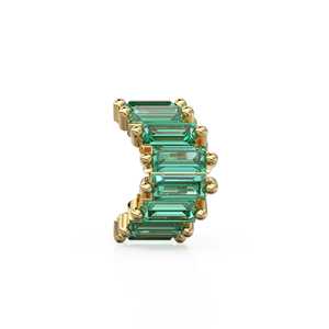 Cuentas de Oro de 14k con Esmeralda Verde: Cuentas Baguette, Cuentas Europeas, Cuentas Rondelle y Separadores de Esmeralda de Oro Macizo - Product Image 5