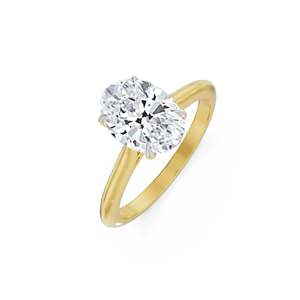 Elegant Oval Moissanite Wedding Cocktail <b>Ring</b> Gold Tone Silver Band Brilliant Solitaire <b>Statement</b> <b>Ring</b> <b>Women</b> Luxury Fine Jewelry - Product Image 2