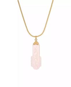 Collar con Colgante de Vidrio Grabado Estilo Art Deco |   2028 - Product Image 1