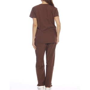 Blusa Médica Morada con Cuello en V y Manga Corta para Mujer, con Bolsillos, Uniformes de Hospital - Product Image 6