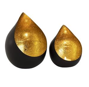 ชุดเชิงเทียนติดผนังทรงหยดน้ำ ดีไซน์ทันสมัย กรอบโลหะ พร้อมที่ใส่เทียนแก้ว ตกแต่งภายในอย่างมีสไตล์ - Product Image 1