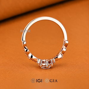<b>Dainty</b> Filigree Lab Grown Diamond Engagement <b>Ring</b>: Minimalist Promise <b>Ring</b> - Product Image 4